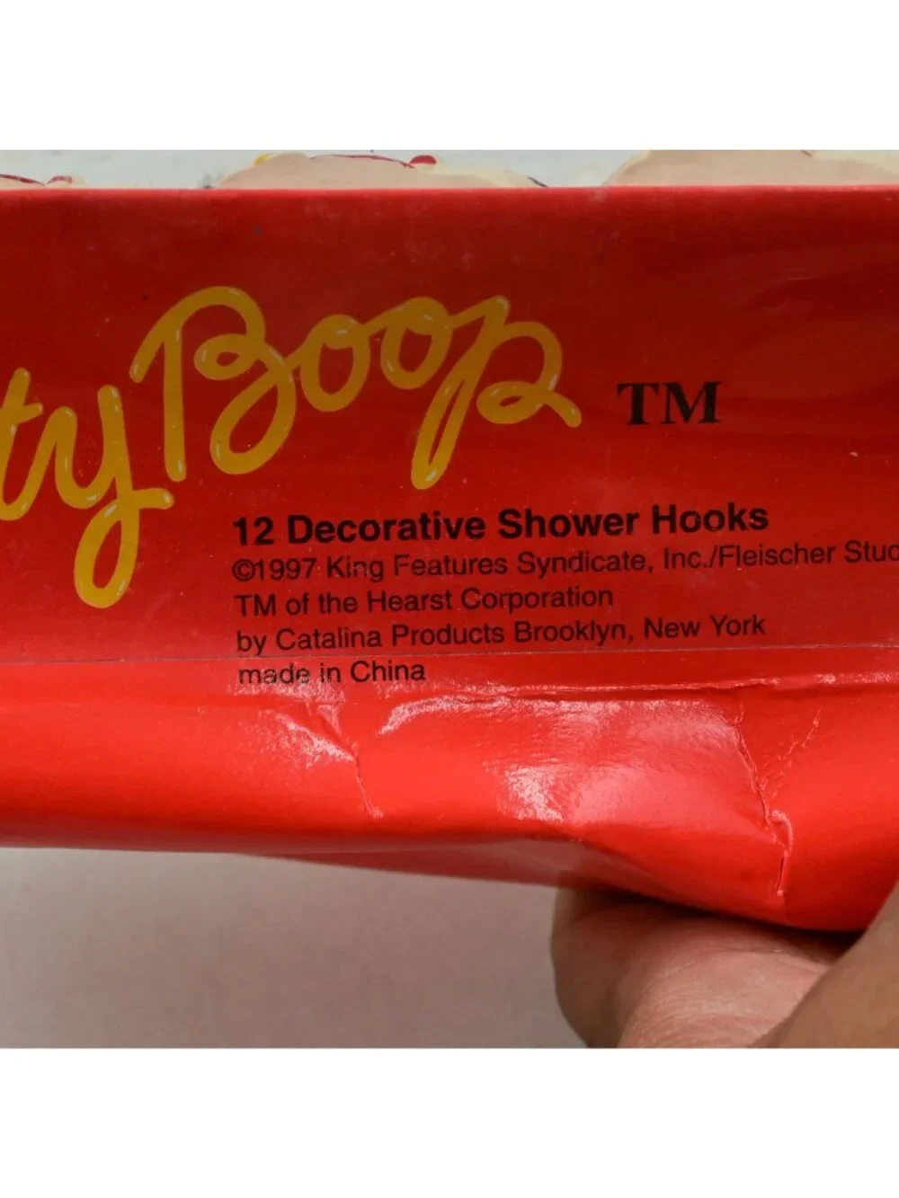 Catalina Products Betty Boop Resin Shower Hooks Set Of 12 Vintage 1997 NIB